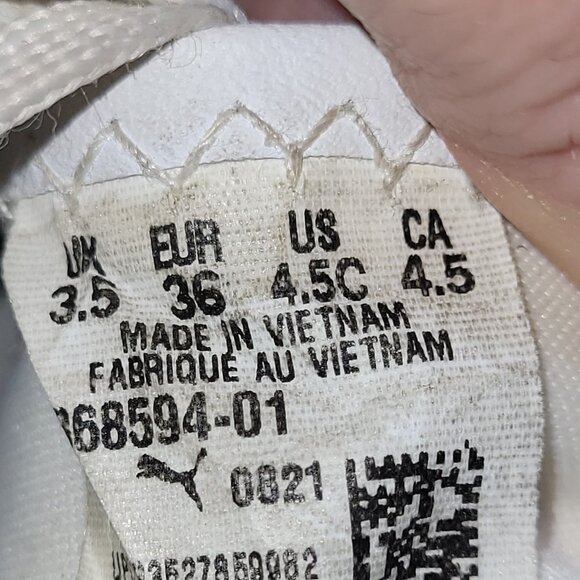 PUMA Shoes Roma Basic Junior Trainers White/Light Grey Size 4.5 - Picture 2 of 9